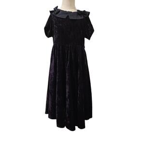 Jenni Jennifer Moore girls dress purple crushed‎ velvet size 6X